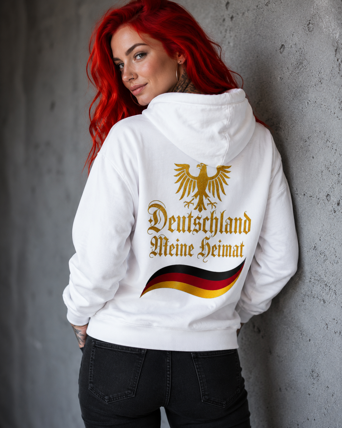 Damen Hoodie Deutschland meine Heimat im Stil