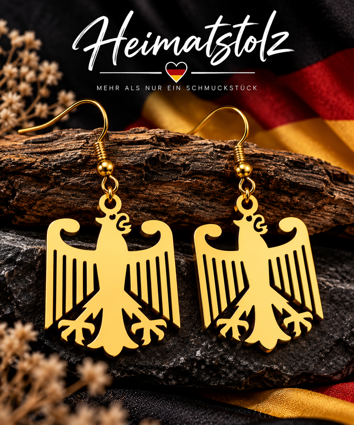 🦅 Heimatstolz Adler-Ohrringe – Edelstahl