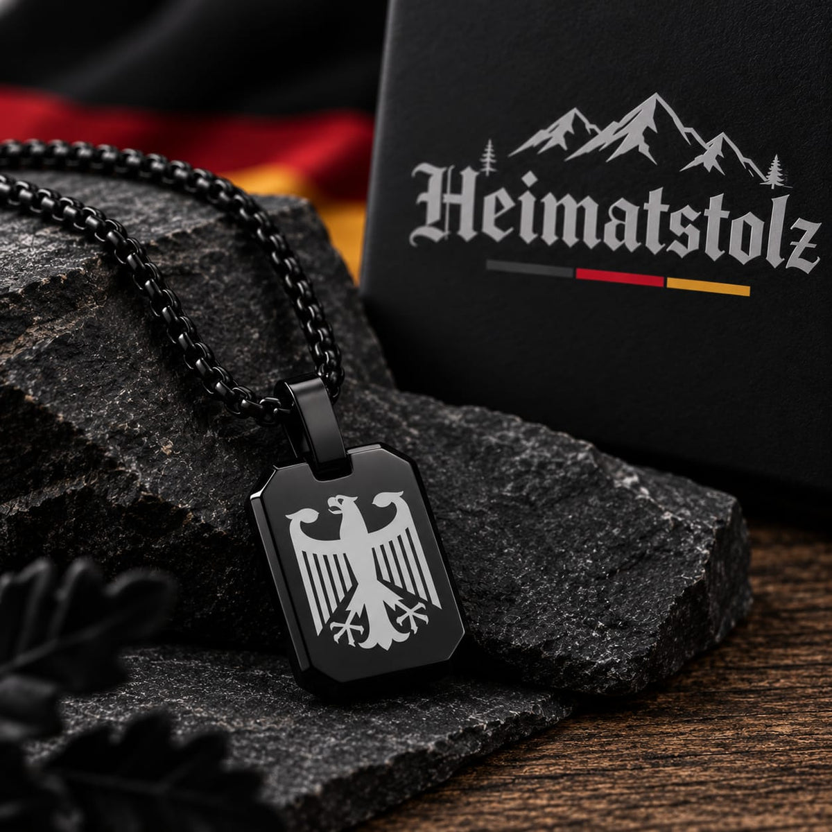 🦅 HEIMATSTOLZ EDELSTAHLKETTE – KLARES ZEICHEN. STARKER LOOK.